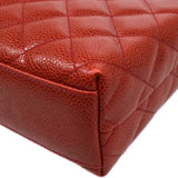 CHANEL 1991-1994 Red Caviar Shoulder Bag 92121