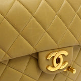 CHANEL 1994-1996 Beige Lambskin Quilted CF Backpack Medium