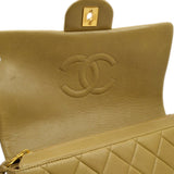CHANEL 1994-1996 Beige Lambskin Quilted CF Backpack Medium