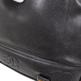 CHANEL 1996-1997 Triple CC Backpack Black Caviar