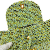 CHANEL 1994 Green Tweed DUMA Backpack Medium
