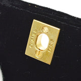 CHANEL 1991-1994 Black Velvet Quilted Shoulder Bag 10068