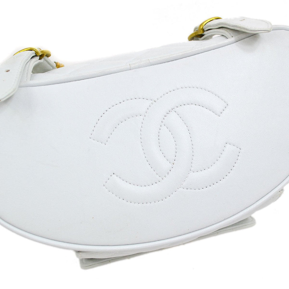 CHANEL * 1994-1996 DUMA Backpack Medium White Lambskin