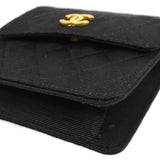 CHANEL 1989-1991 Black Canvas Quilted Belt Bag