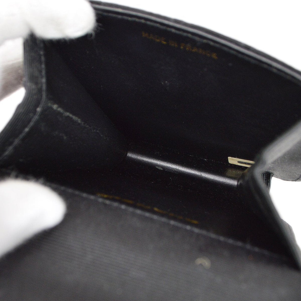 CHANEL 1989-1991 Black Canvas Quilted Belt Bag