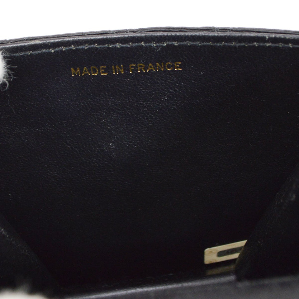 CHANEL 1989-1991 Black Canvas Quilted Belt Bag