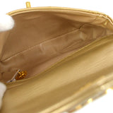 CHANEL 1991-1994 Gold Lambskin Quilted Belt Bag #75