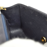 CHANEL 1991-1994 Vertical Border Flap Small Navy Lambskin