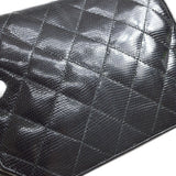 CHANEL 1989-1991 Black Lizard Octagonal Flap Bag