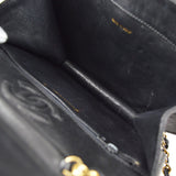 CHANEL 1989-1991 Black Lizard Octagonal Flap Bag