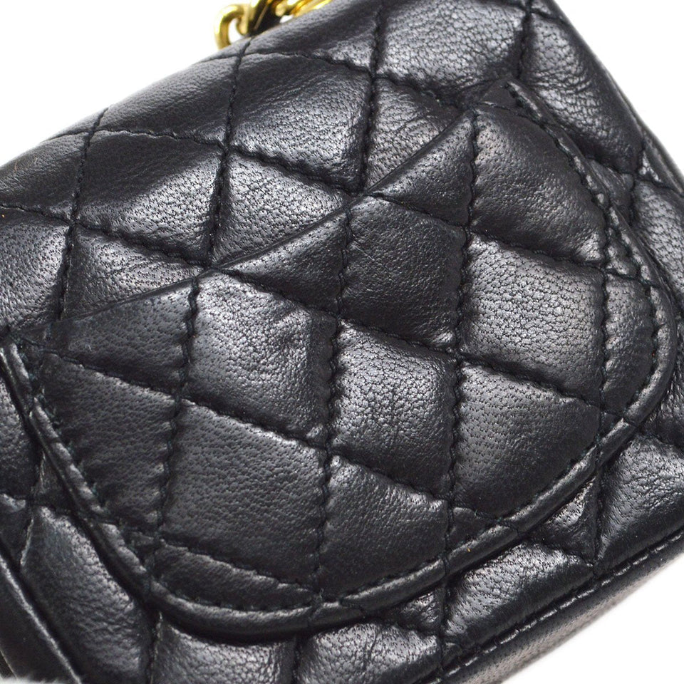 CHANEL Micro Bum Belt Bag Black Lambskin