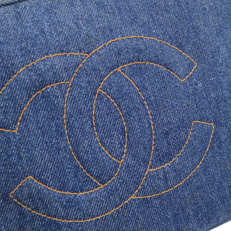 CHANEL 1996-1997 Denim Top Handle Bag