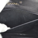 CHANEL 1986-1988 Black Lizard Pointed Flap