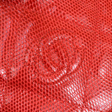 CHANEL 1986-1988 Red Lizard Diamond Camera Bag Mini