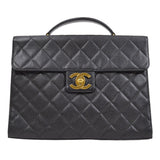 CHANEL 1994-1996 Briefcase Black Caviar