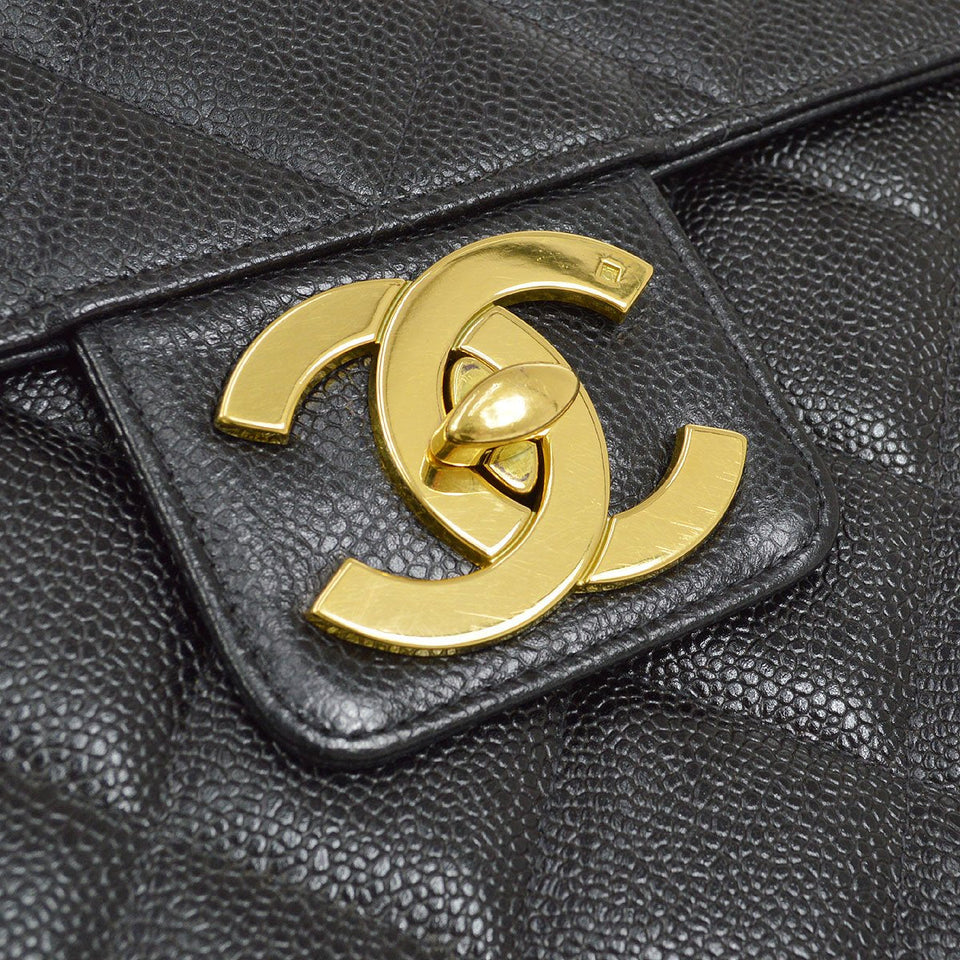 CHANEL 1994-1996 Briefcase Black Caviar