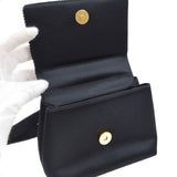 CHANEL 1998 Black Satin Beaded Trimmed Flap Bag