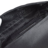 CHANEL 2009-2010 Camellia Choco Bar Single Chain Shoulder Bag Black Satin
