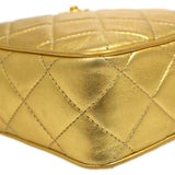 CHANEL 1996-1997 Gold Lambskin Camera Bag Mini