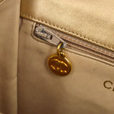 CHANEL 1991-1994 Gold Lambskin Straight Flap Mini
