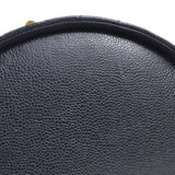 CHANEL 1990s Chevron Vanity Handbag Navy Caviar