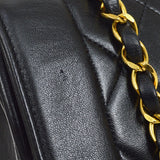 CHANEL 1991-1994 Border Flap Medium Black Lambskin