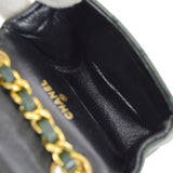 CHANEL 1990s Green Lambskin Belt Bag Micro