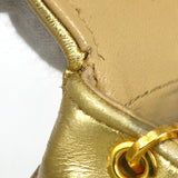 CHANEL 1989-1991 Beige Gold Lambskin Curved Flap Mini