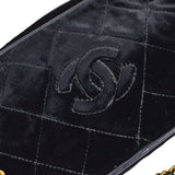 CHANEL 1991-1994 Black Velvet Camera Bag Mini