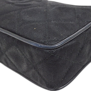 CHANEL 1991-1994 Black Canvas Camera Bag Mini AK36801c
