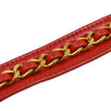 CHANEL 1991-1994 Red Lambskin Quilted Belt Bag