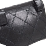 CHANEL 1991-1994 Black Lambskin Cosmoline Belt Bag #70
