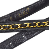 CHANEL 1991-1994 Black Lambskin Cosmoline Belt Bag #70