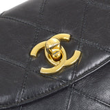 CHANEL 1991-1994 Black Lambskin Cosmoline Belt Bag #70