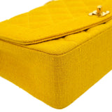 CHANEL 1991-1994 Yellow Linen Diana Medium