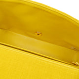 CHANEL 1991-1994 Yellow Linen Diana Medium