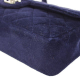 CHANEL 1996-1997 Purple Velvet Classic Flap Backpack Medium