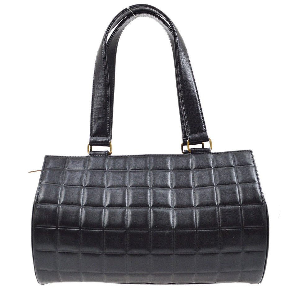 CHANEL 2001-2003 Black Lambskin Choco Bar Handbag