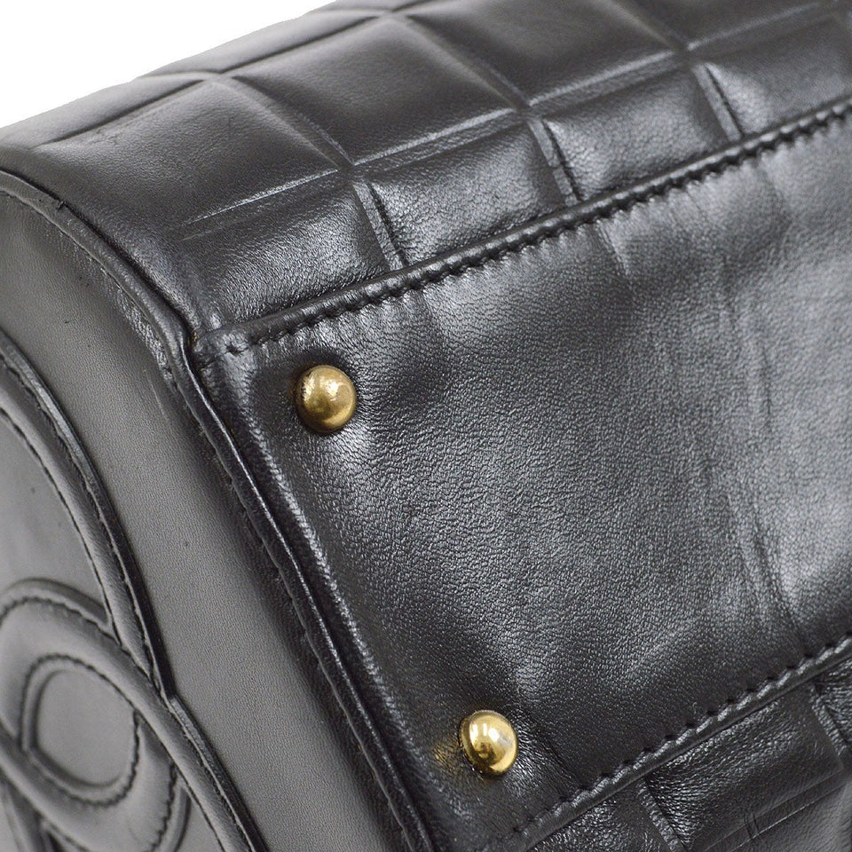 CHANEL 2001-2003 Black Lambskin Choco Bar Handbag