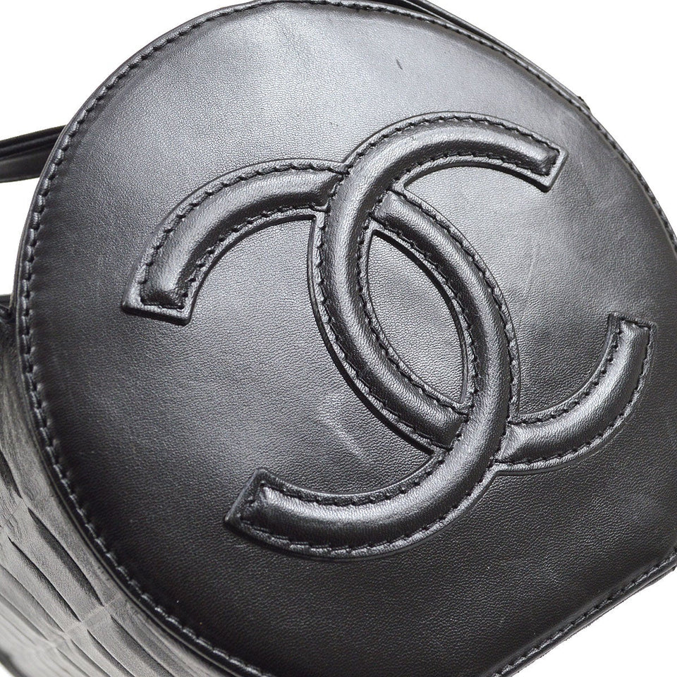 CHANEL 2001-2003 Black Lambskin Choco Bar Handbag