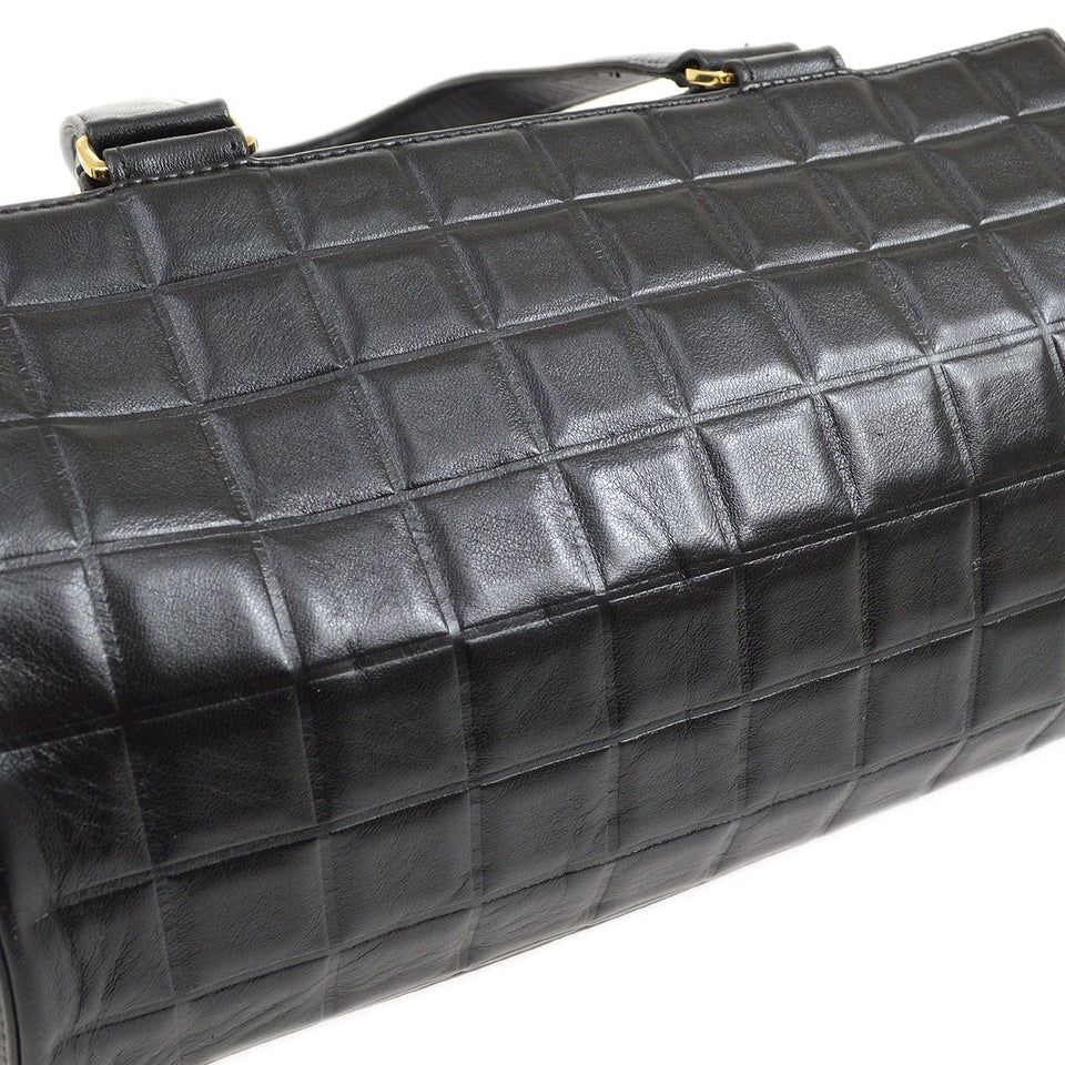 CHANEL 2001-2003 Black Lambskin Choco Bar Handbag