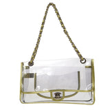 CHANEL 2006-2008 PVC Classic Single Flap Bag Large