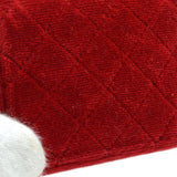 CHANEL 1989-1991 Red Velvet Classic Flap Micro