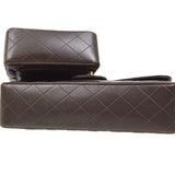 CHANEL 1994 Classic Flap Handbag Set Brown Lambskin