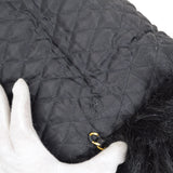 CHANEL 1994 Ivory Faux Fur Logo Arm Warmer Bag