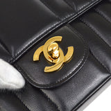 CHANEL Mademoiselle Chain Shoulder Bag Black Lambskin