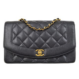 CHANEL 1994-1996 Black Caviar Diana Medium
