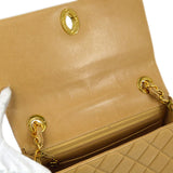 CHANEL 1994-1996 Beige Lambskin Straight Flap Medium