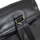 CHANEL 1991-1994 Triple CC Backpack Black Caviar