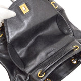 CHANEL 1991-1994 Triple CC Backpack Black Caviar